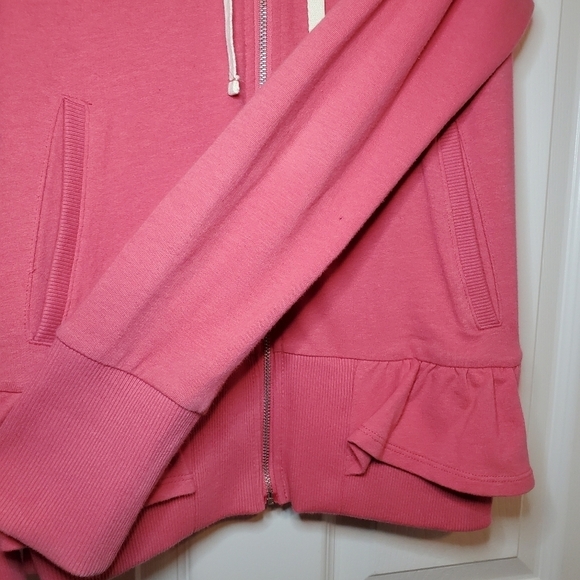 ANTHROPOLOGIE label SATURDAY SUNDAY coral hoodie Sz M - Picture 7 of 16